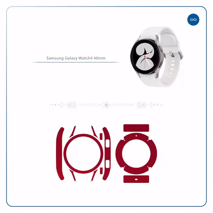 برچسب ماهوت طرح Matte Warm Red مناسب برای ساعت هوشمند سامسونگ Watch4 40mm