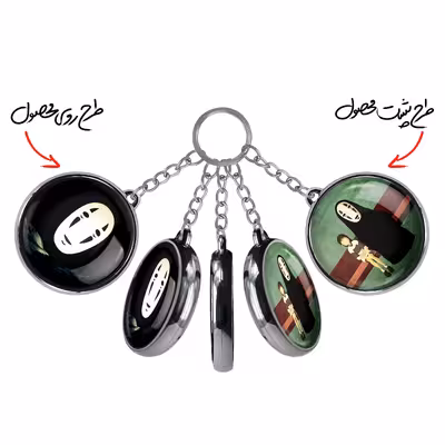 جاکلیدی خندالو طرح چیهیرو و نوفیس انیمه شهر اشباح مدل دوطرفه کد 1208912097