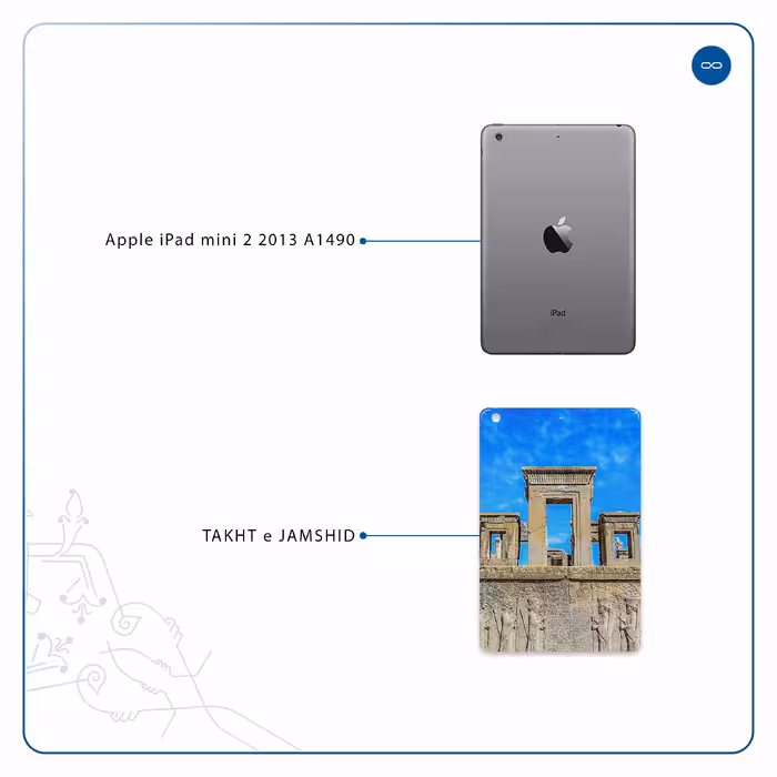 برچسب پوششی ماهوت مدل TAKHT-e-JAMSHID مناسب برای تبلت اپل iPad mini 2 2013 A1490