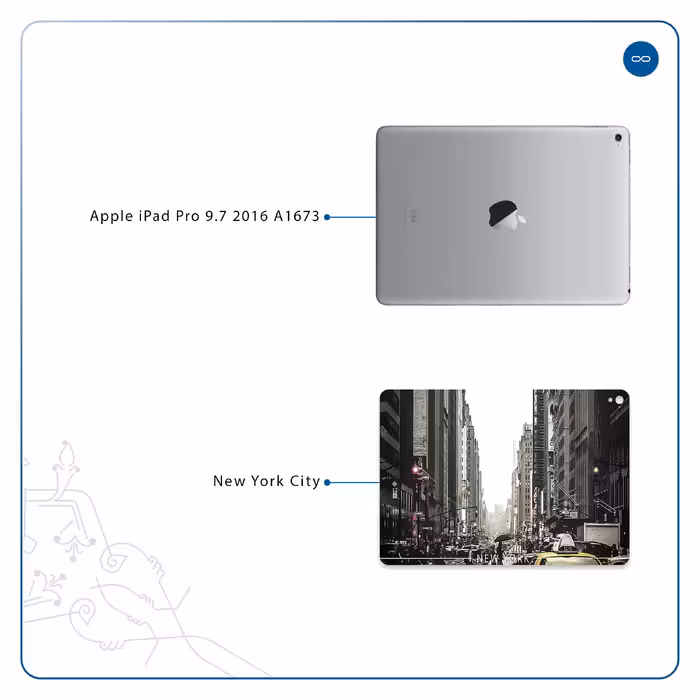 برچسب پوششی ماهوت مدل New York City مناسب برای تبلت اپل iPad Pro 9.7 2016 A1673