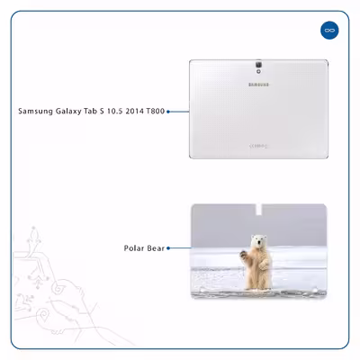 برچسب پوششی ماهوت مدل Polar bear مناسب برای تبلت سامسونگ Galaxy Tab S 10.5 2014 T800
