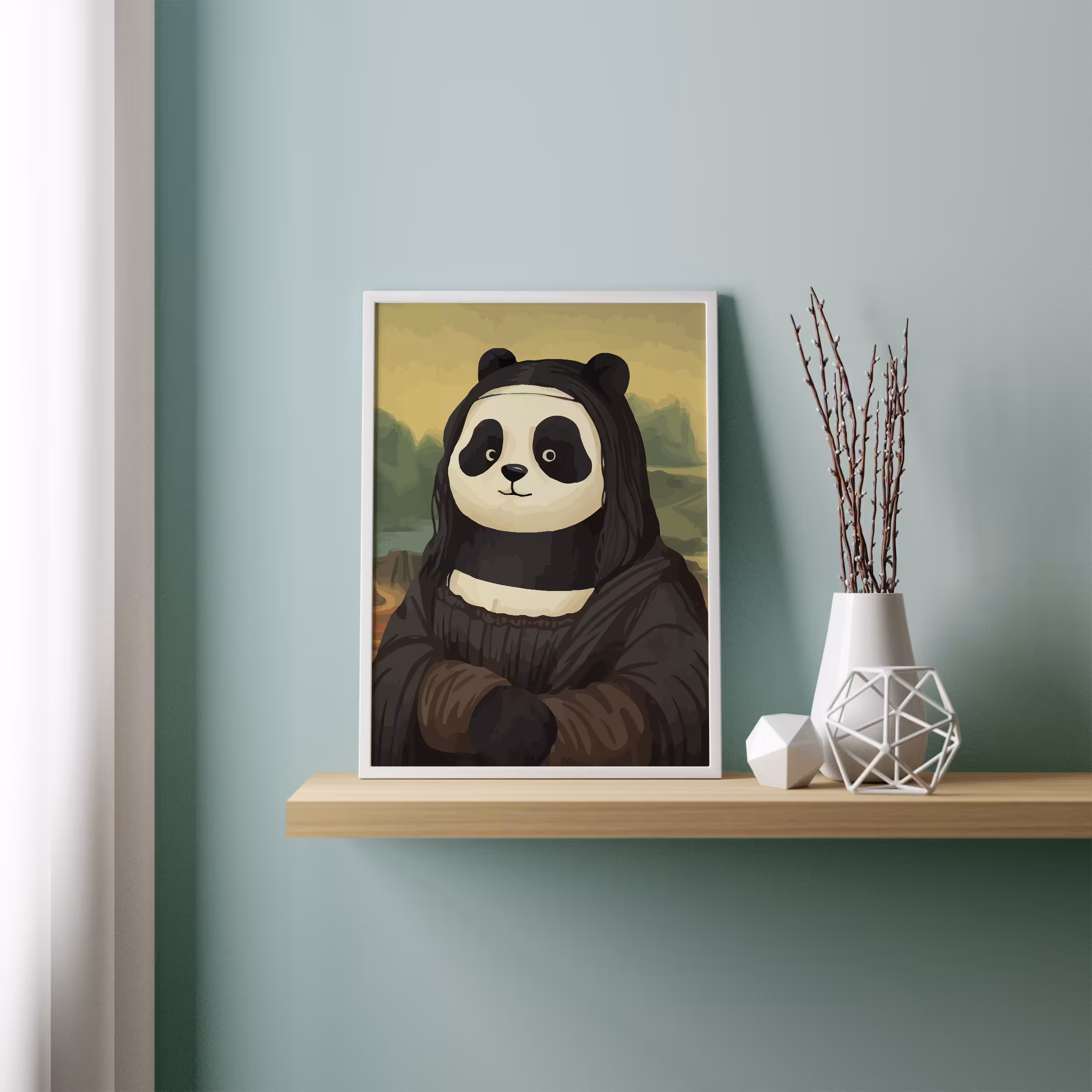 تابلو مدل مونالیزا طرح پاندا