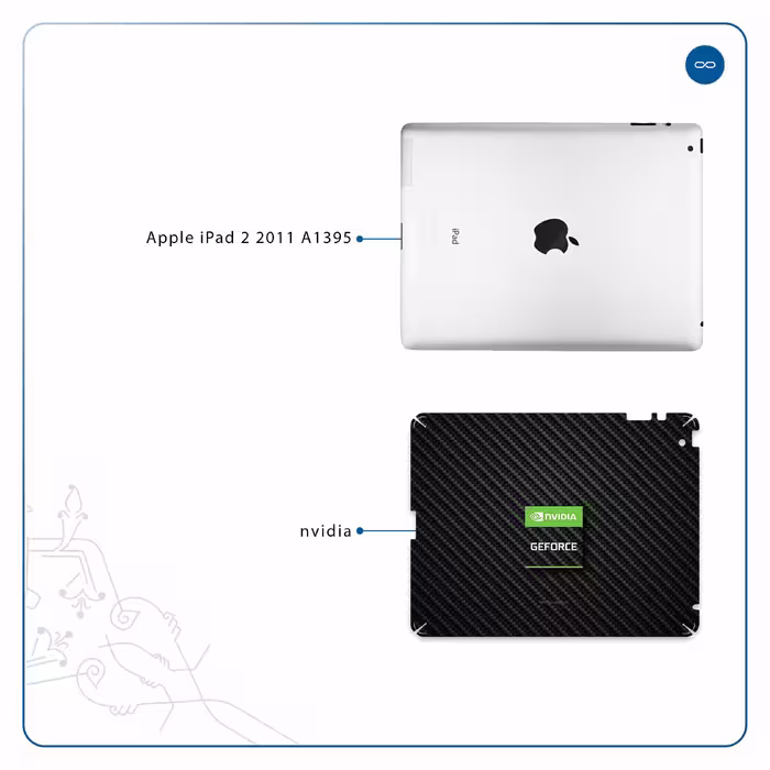 برچسب پوششی ماهوت مدل Nvidia Brand مناسب برای تبلت اپل iPad 2 2011 A1395