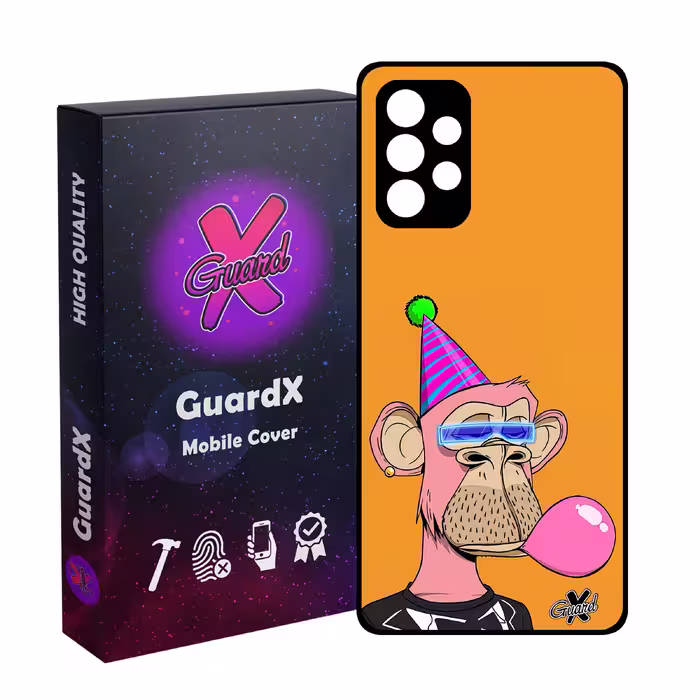 کاور گارد ایکس طرح میمون مدل Glass10433 مناسب برای گوشی موبایل سامسونگ Galaxy A52/A52S
