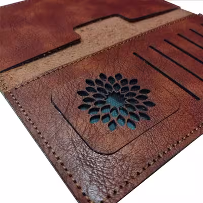 کیف پول چرمی مدل دست دوز