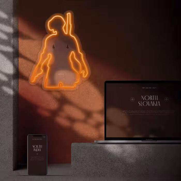 چراغ دیواری نئون دیزاین طرح Pubg-GL_ORG