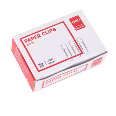 گیره کاغذ دلی مدل 39712 کد 146548 بسته 100 عددی