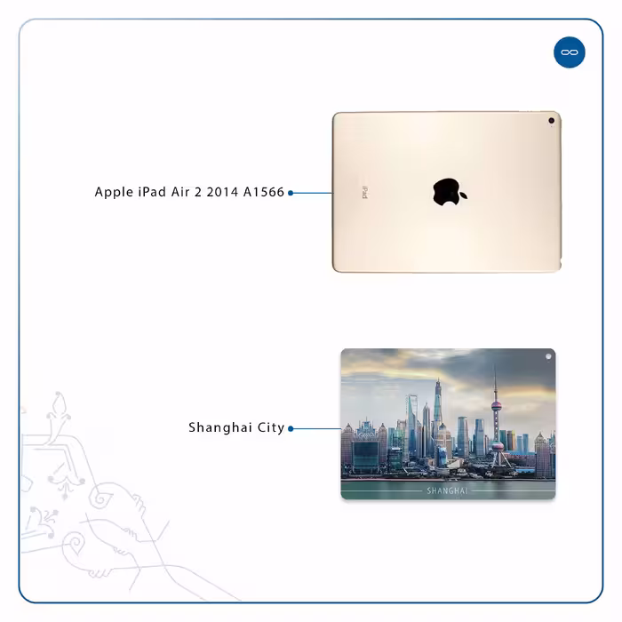 برچسب پوششی ماهوت مدل Shanghai City مناسب برای تبلت اپل iPad Air 2 2014 A1566
