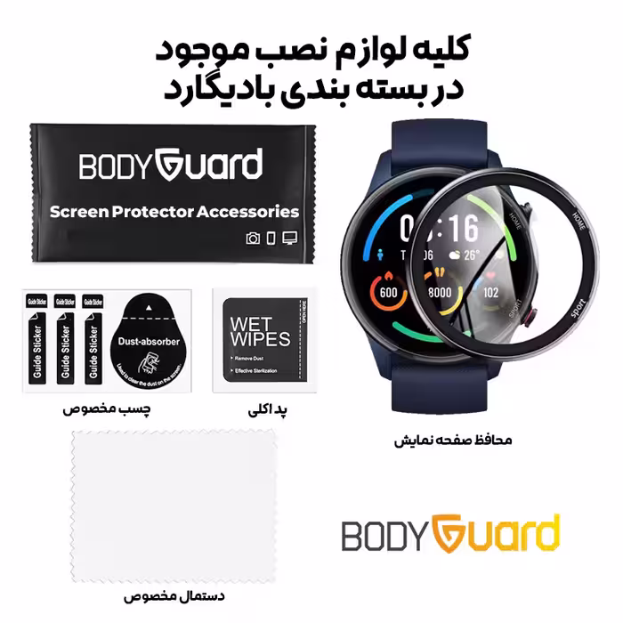 محافظ صفحه نمایش بادیگارد مدل PMMA مناسب برای ساعت هوشمند شیائومی Mi Watch 2021