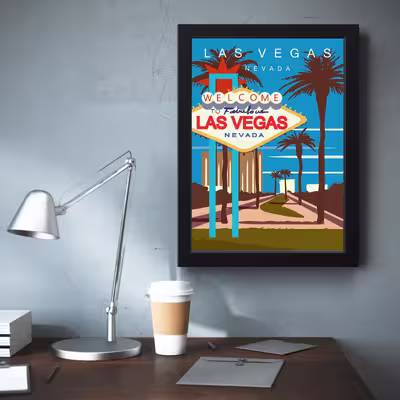 تابلو مدل لاس وگاس Las Vegas کدS2617-b