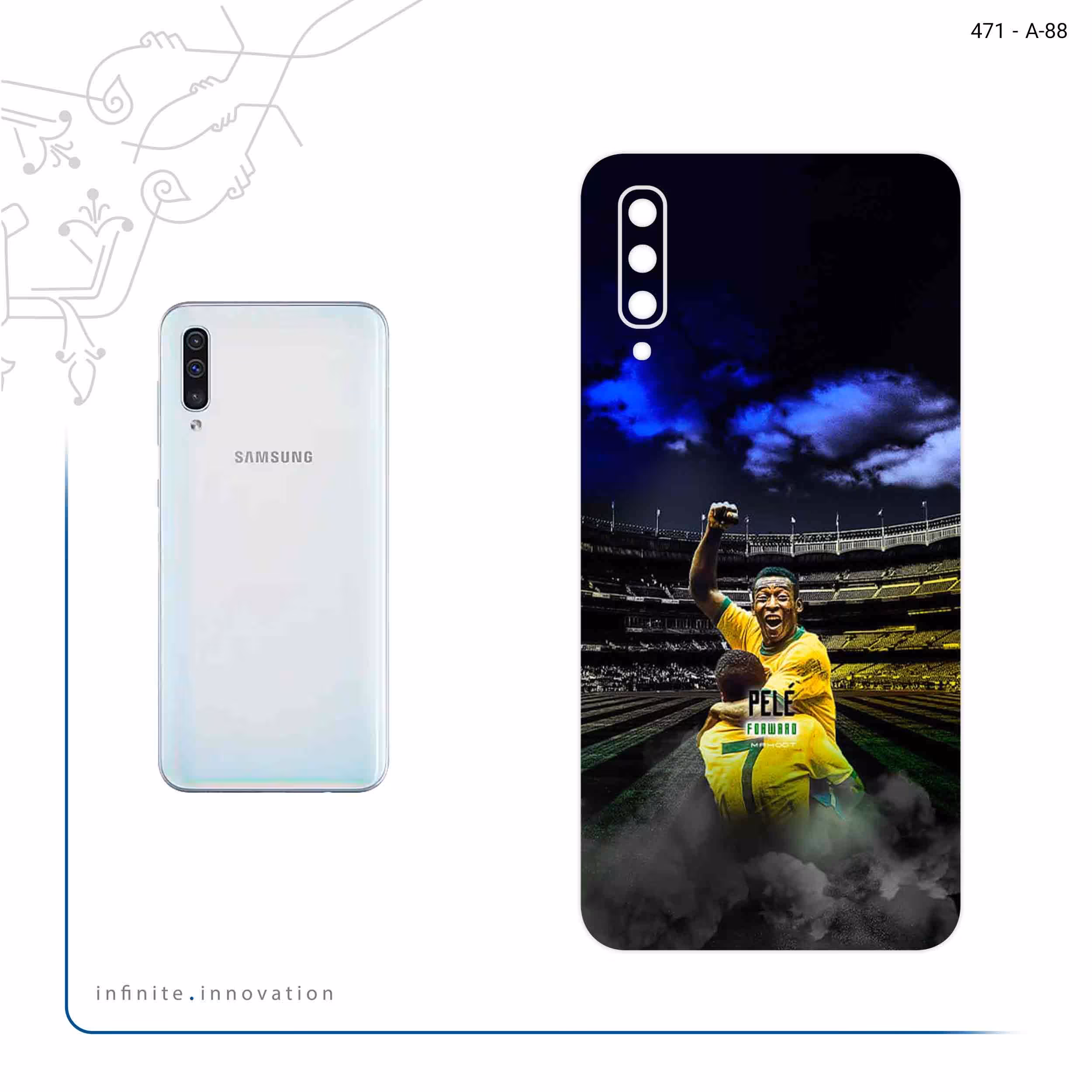 برچسب پوششی ماهوت مدل Pele مناسب برای گوشی موبایل سامسونگ Galaxy A50