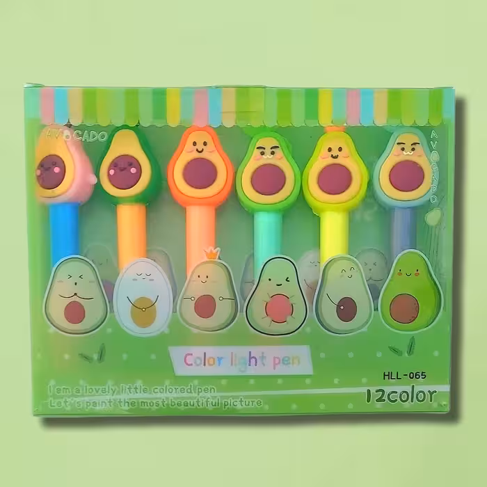 ماژیک علامت گذار طرح آواکادوو پاستلس بسته 6 عددی