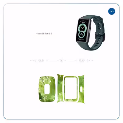 برچسب ماهوت طرح Green Crystal Marble مناسب برای ساعت هوشمند هوآوی band 6