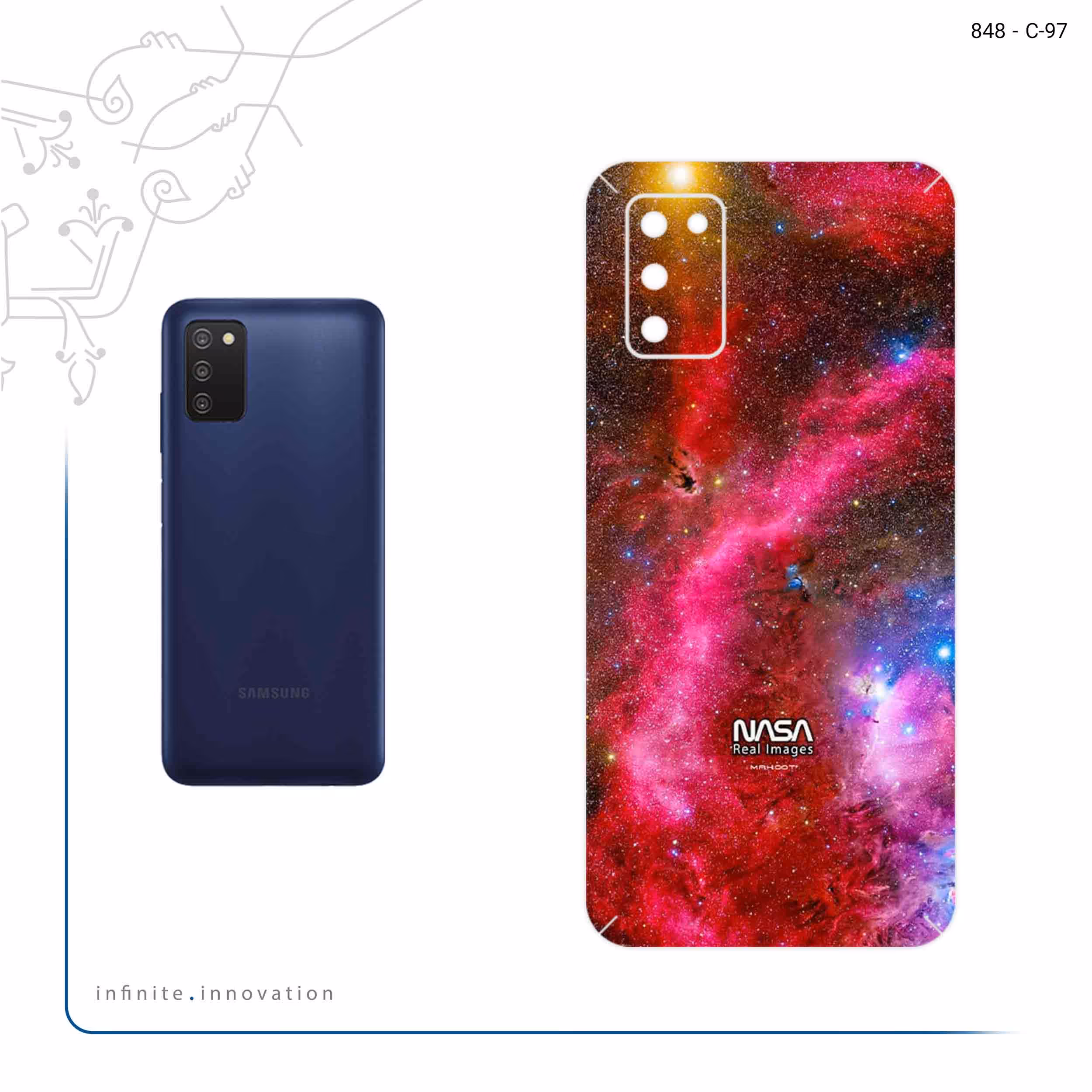 برچسب پوششی ماهوت مدل Universe b NASA 11 مناسب برای گوشی موبایل سامسونگ Galaxy A03S