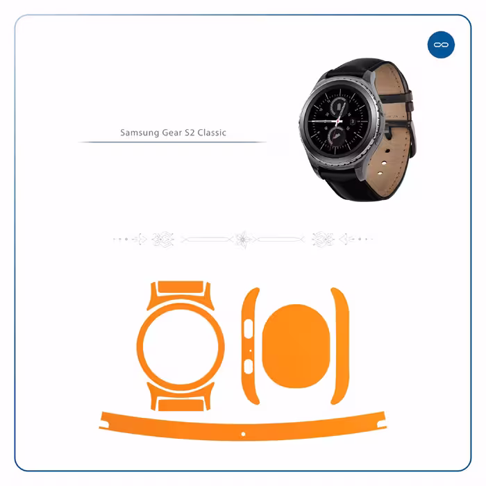 برچسب ماهوت طرح Matte-Orange مناسب برای ساعت هوشمند سامسونگ Galaxy Gear S2 Classic