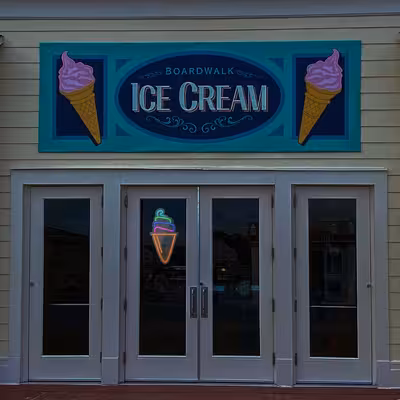 چراغ دیواری نئون دیزاین طرح Ice-Cream-3_MLC
