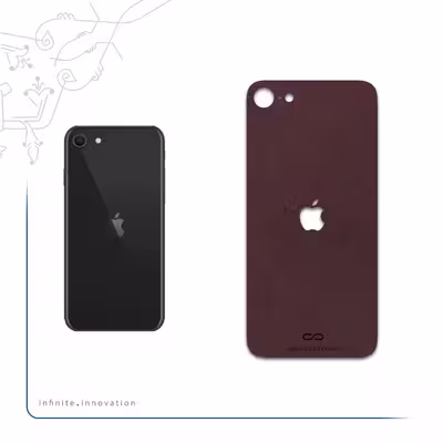 برچسب پوششی ماهوت مدل Matte-Dark-Brown-Leather مناسب برای گوشی موبایل اپل iPhone SE 2022