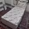 سرویس ملحفه مدل کشدوز niki04.25 طرح مرمر کد 120 یک نفره دو تکه