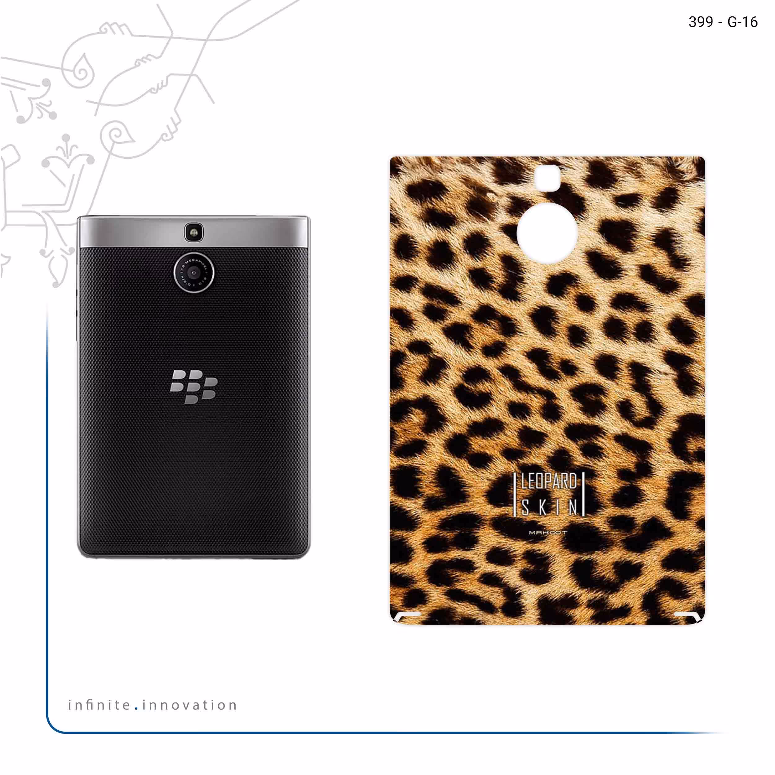 برچسب پوششی ماهوت مدل Leopard Skin مناسب برای گوشی موبایل بلک بری Passport Silver Edition