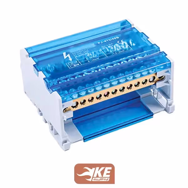 ترمینال توزیع چهار پل 125 آمپر 11 پیچ 500 ولت NSC مدل FJ411-125BE