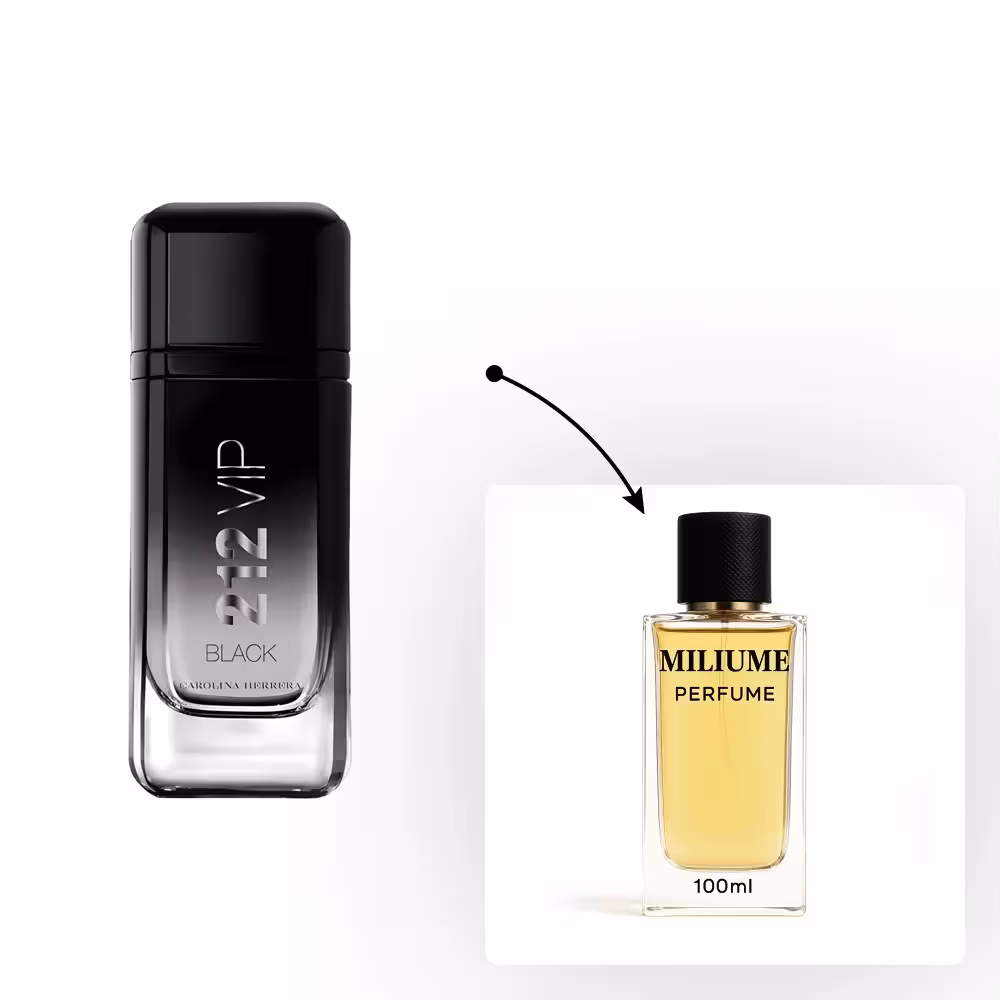 اسانس عطر Carolina Herrera 212 VIP Black برند Argeville - کد 1177 - کارولینا هررا 212 وی آی پی بلک 100ML - میلیوم پرفیوم