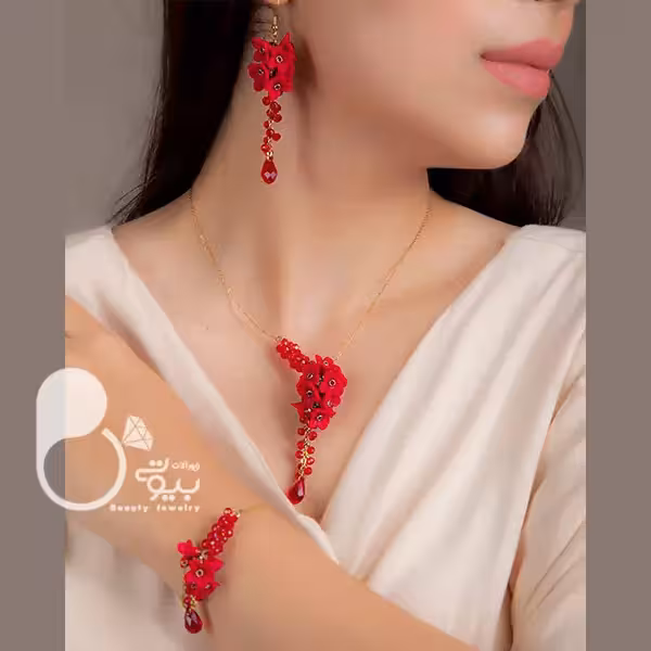 ست فلاور اناری با دستبند