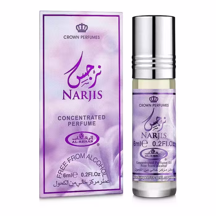 عطر روغنی گل نرگس برند الرحاب (امارات) با حجم 6 میلی‌لیتر