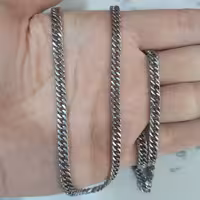 زنجیرمردانه استیل درجه 1طرح کارتیر مات ضد حساسیت