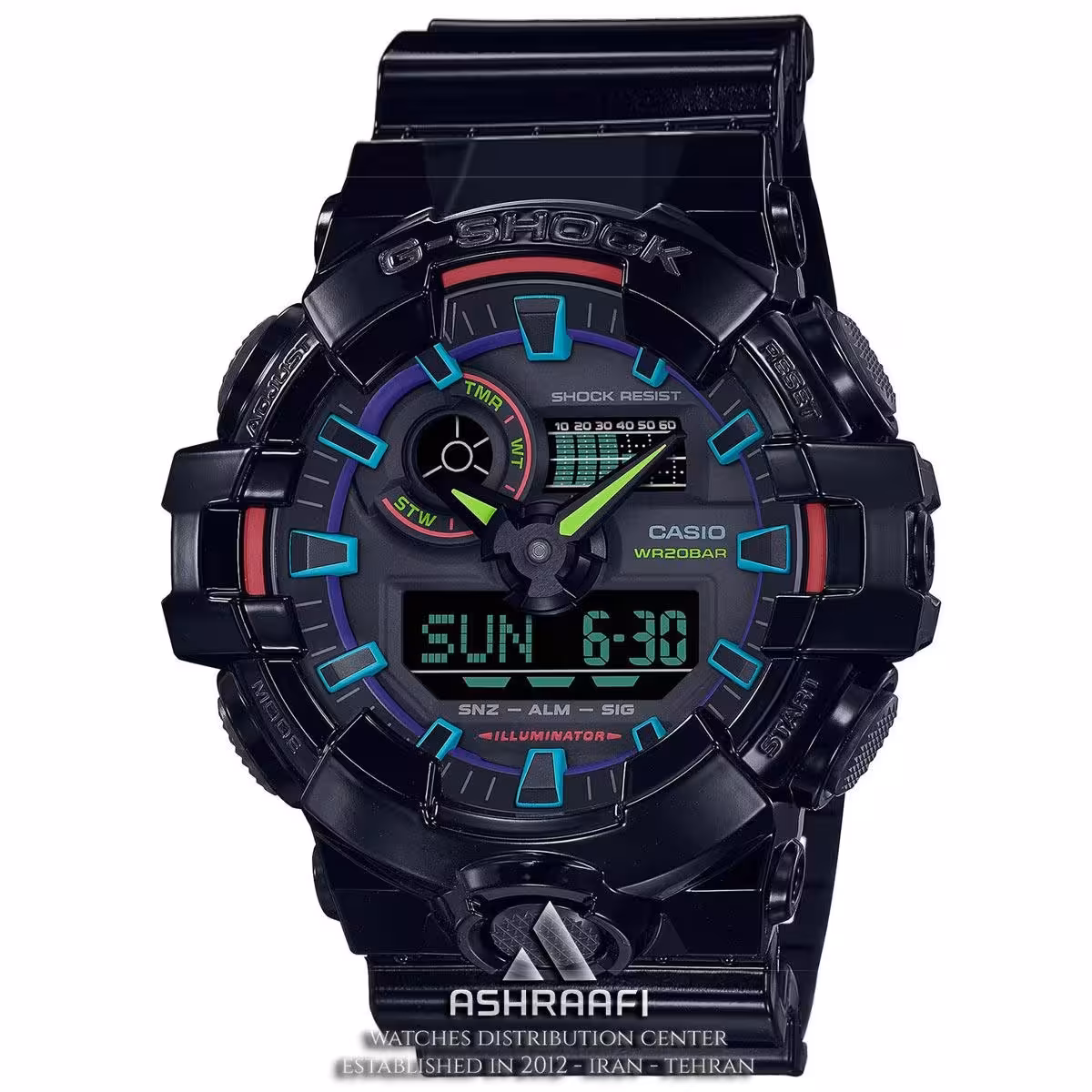 ساعت جی شاک رنگی Casio G-Shock GA-700RGB-1A