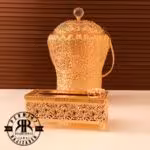 پیلسیمو طلایی سطل و دستمال درب دار خمره ای گرد A2001-1017
