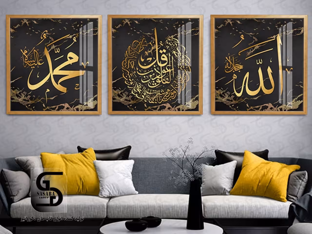 تابلو دکوراتیو سه تکه 60*40 درجه1