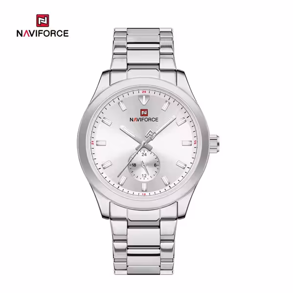 ساعت مچی نیوی فورس اورجینال نقره ای Naviforce NF9231