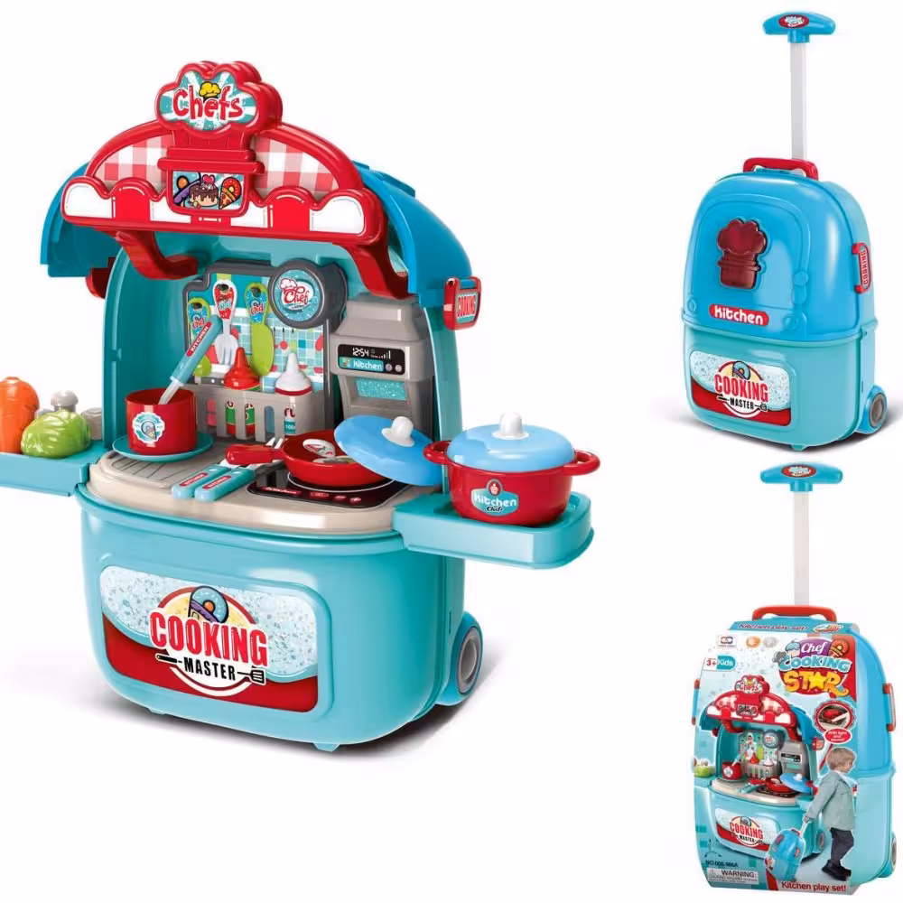 اسباب بازی کودکانه آشپزخانه مدل چمدانی 8986