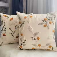 کاور کوسن های پانچدوزی طرح گل 2 عددی