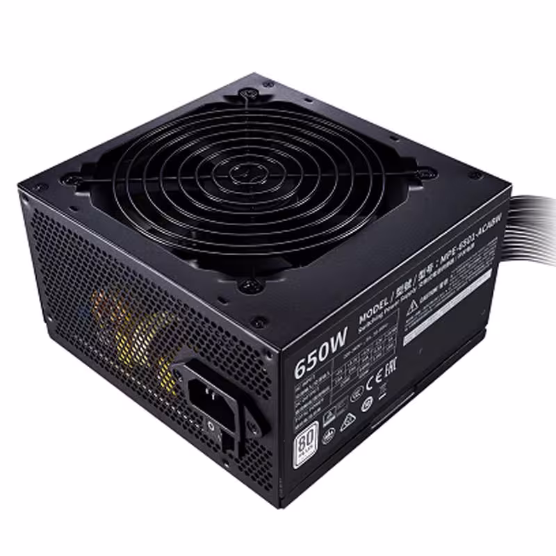 منبع تغذیه کامپیوتر کولر مستر مدل MWE White توان 650 وات