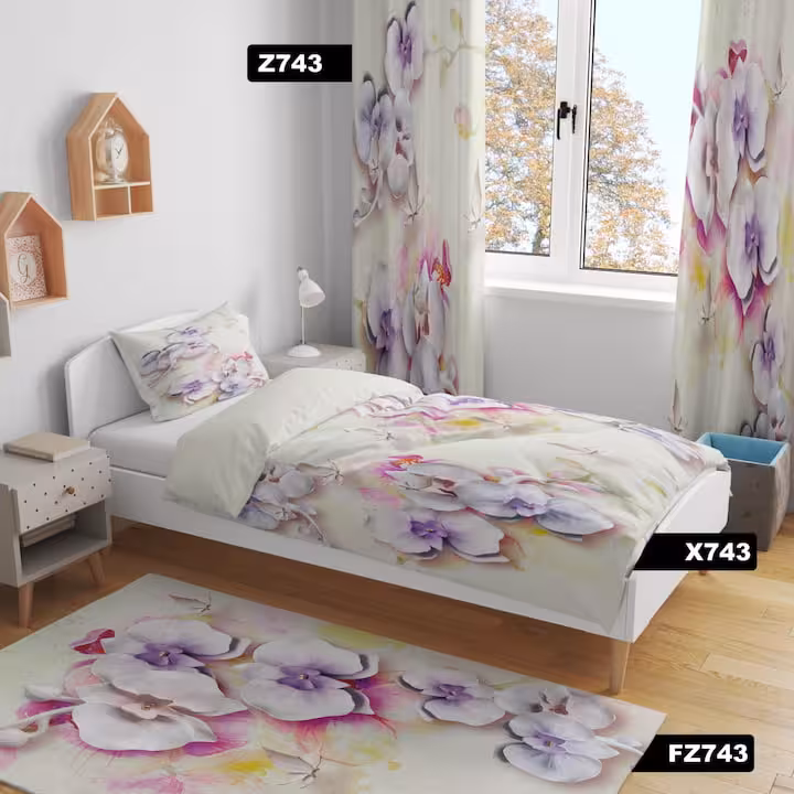 روتختی طرح گل بهاری کد 743