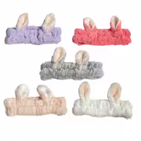 هدبند حوله ای آرایشی طرح خرگوش