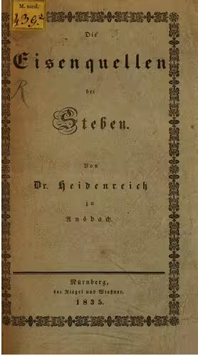 خرید و دانلود نسخه کامل کتاب Die Eisenquellen von Steben