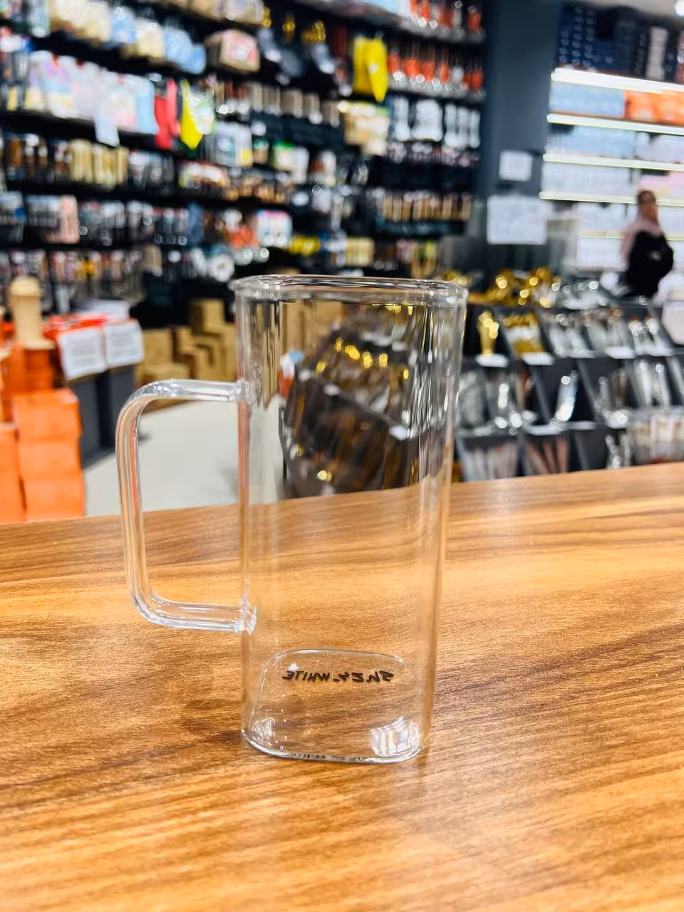 لیوان مربع پیرکس دسته دار بزرگ آنتی شوک shz6-white