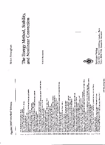 خرید و دانلود نسخه کامل کتاب The energy method, stability and nonlinear convection