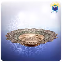 شیرینی خوری مس و خاتم کاری 30 سانت