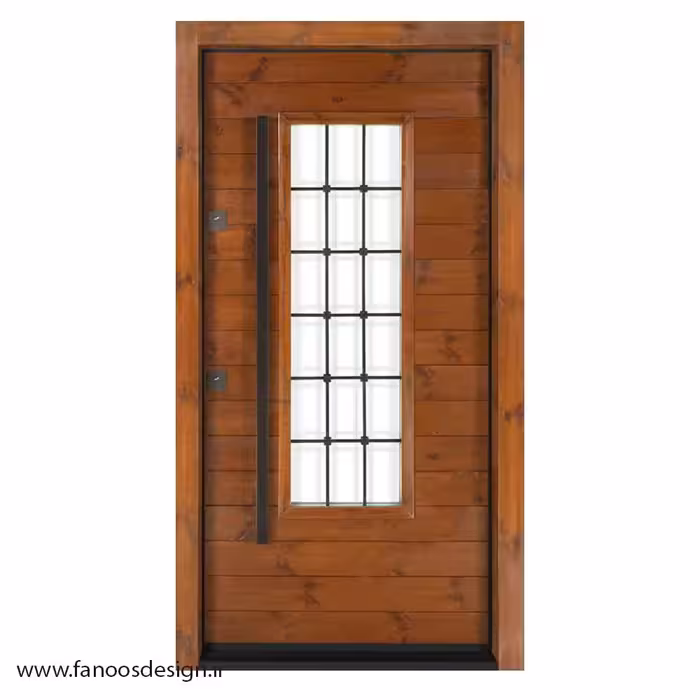 درب ضد سرقت با روکش ترمووود ویژه فضای باز کد 1285