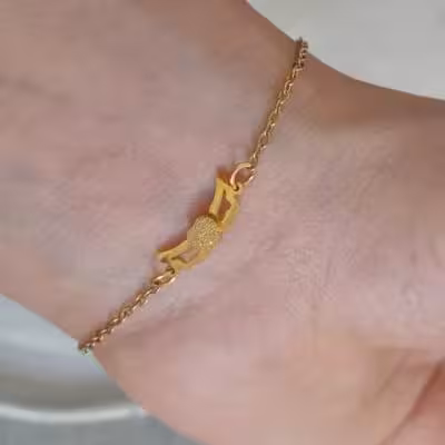 دستبند بال فرشته پلاک دار استیل شن پاش کد 01 - رنگ ثابت ضد حساسیت