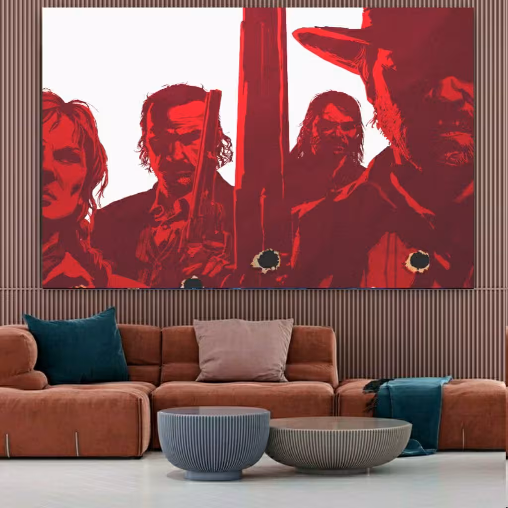 تابلو بوم  طرح Red Dead Redemption 2  کد 300