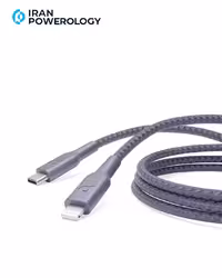 کابل 1.2 متر USB C به Lightning پاورولوژی Powerology Braided Type-C to Lightning Cable 1.2M P23BRCL12