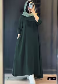 کفتان بلند زنانه تابستونی  مدل کارولین جنس شانتون