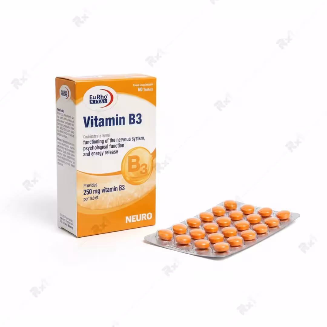 قرص ویتامین B3 یوروویتال 60 عدد