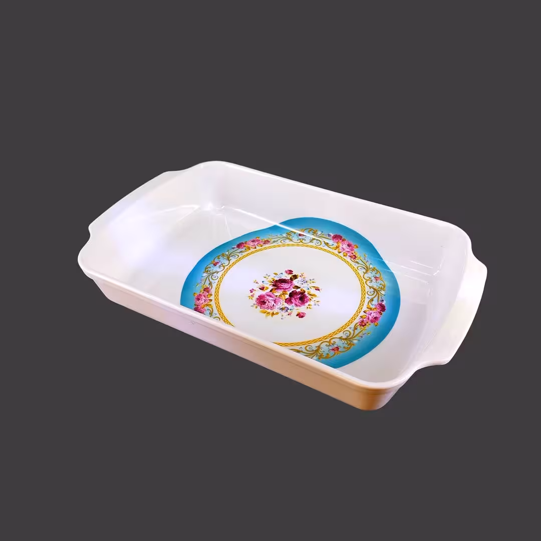 مرغ خوری ملامین دسته دار فیروزه ای