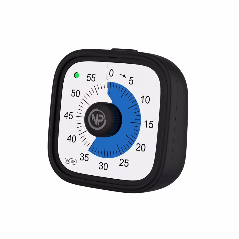 تایمر آنالوگ NPO NPT31 | مناسب برای آشپزخانه، مطالعه و مدیریت زمان | قابلیت تنظیم تا 60 دقیقه | مجهز به آلارم مکانیکی | طراحی کلاسیک برای روش پومودورو و افزایش تمرکز دانشجویان