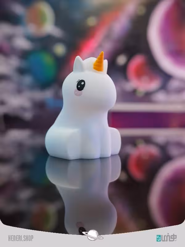چراغ خواب سیلیکونی چندرنگ طرح یونیکورن portable color LED changing nite lite